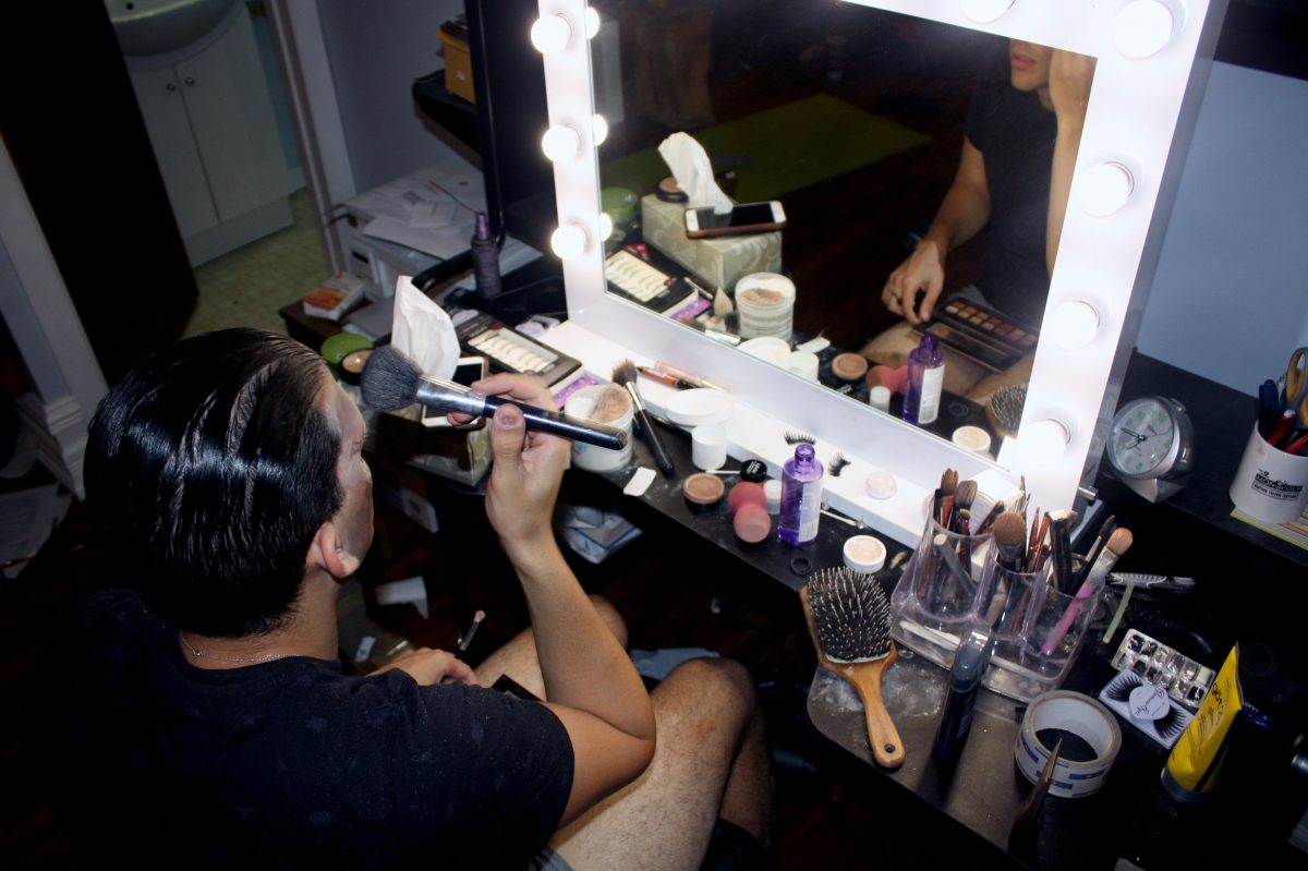 Exposée says putting on makeup is the hardest thing to do when becoming a drag queen.
