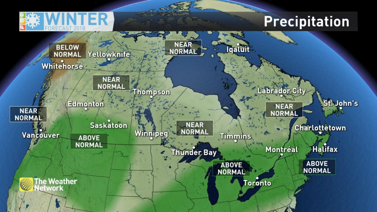 Milder Winter for Western Canada and A Long, Cold Winter for Eastern Canada  - Weather Network's 2018-2019 Winter Forecast