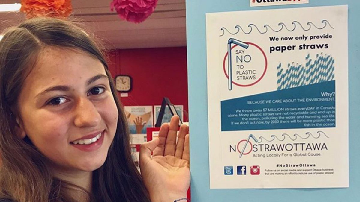 High school activist aims to eliminate plastic straws in Ottawa