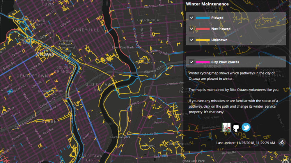 Ottawa's first winter cycling map shows many bike lanes face difficult  conditions - Capital Current