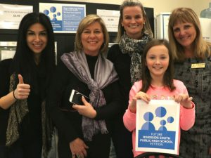 Neighbourhood advocates gathered at the Riverside South high school petition drive. Pictured are MPP Goldie Ghamari, Coun. Carol Anne Meehan, petition drive organizer Laurie Rogers, student Rachel Rogers and OCDSB trustee Jennifer Jennekens.