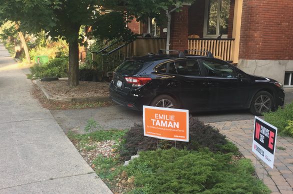Lawn signs are up already in Ottawa South.