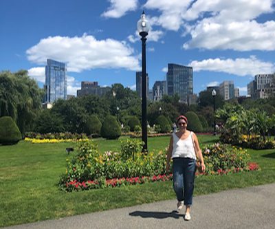 Photo of an expat Canadian voter in Boston, Massachusetts.