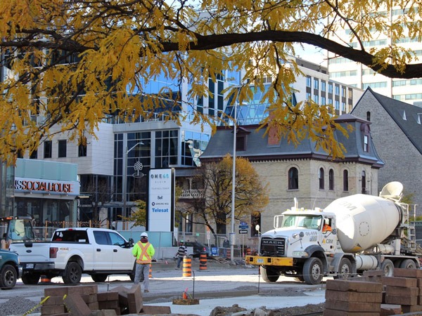 A visual of the construction on Elgin Street