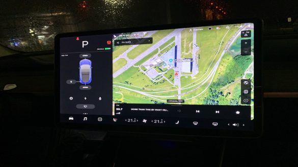 Tesla tablet display