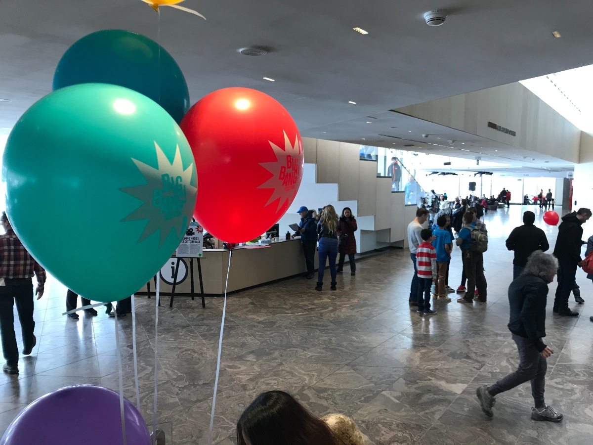 The main hall of the NAC was crowded as families bustled from exhibit to show, filling the space with sound.