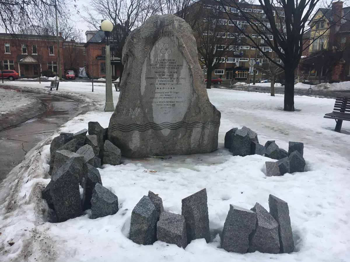 The Ottawa Women's Monument remembers the murdered women and girls between 1990 and 2000. [Photo © Merna Emara]