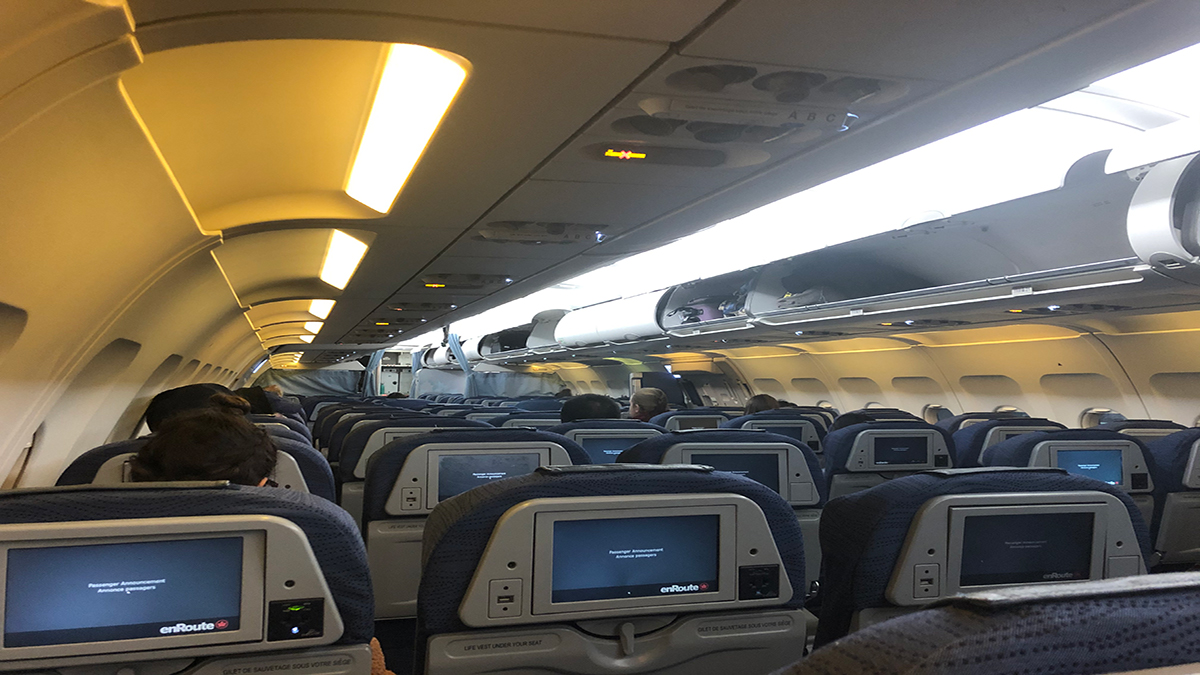 Image of mostly empty flight