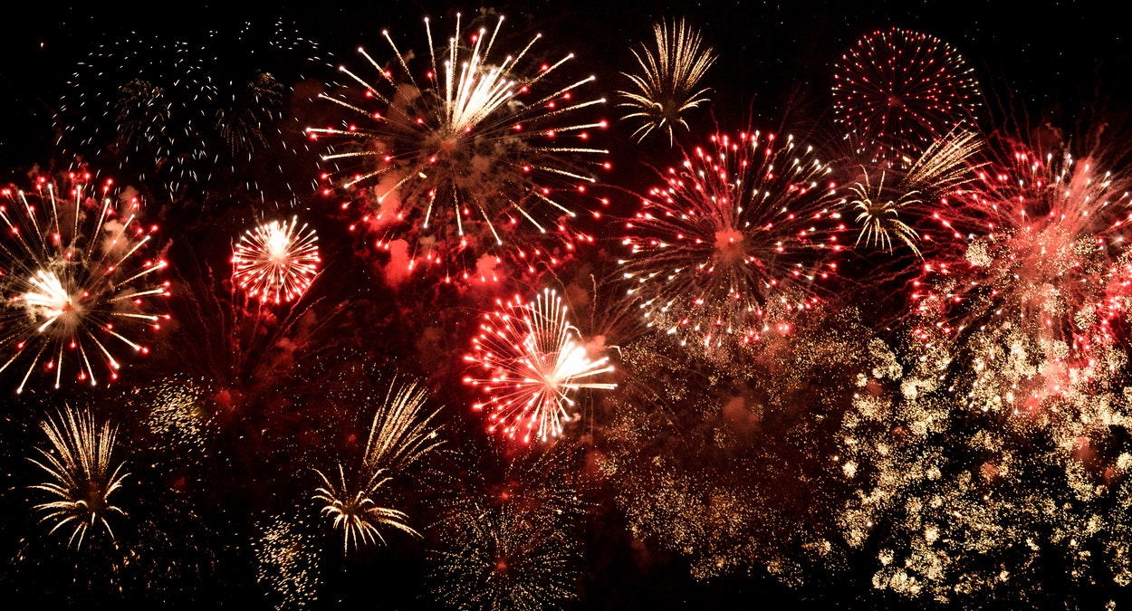 A photo of fireworks.