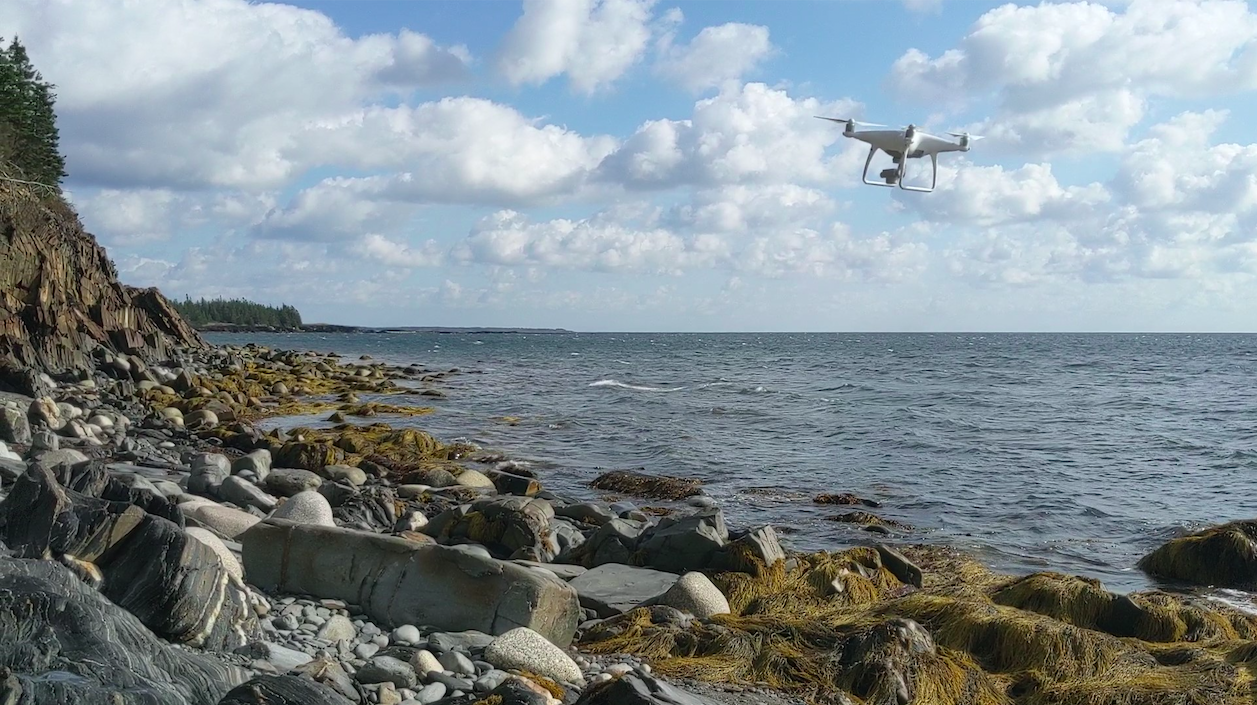 A drone captures pictures of the Nova Scotian coastline. The images are part of a new virtual fieldtrip. (Photo provided by Mike Young)