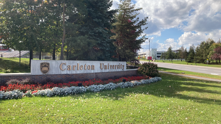 The entrance of Carleton University