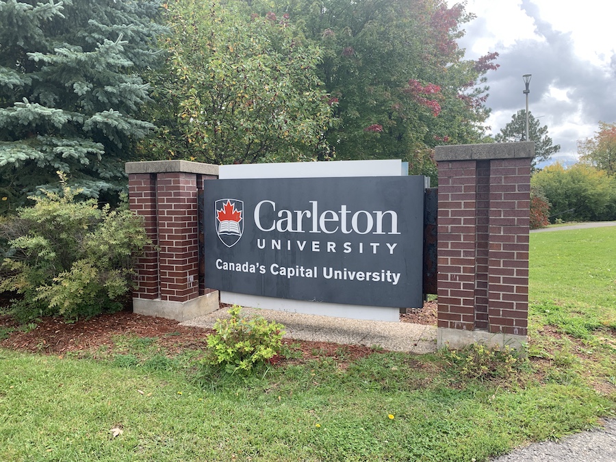 Carleton University Entrance Sign.