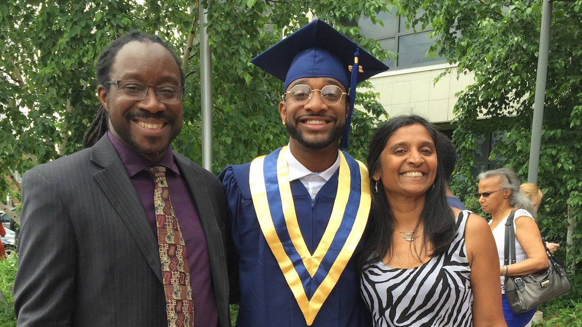 Richard Sharpe at his son Mandela's graduation.