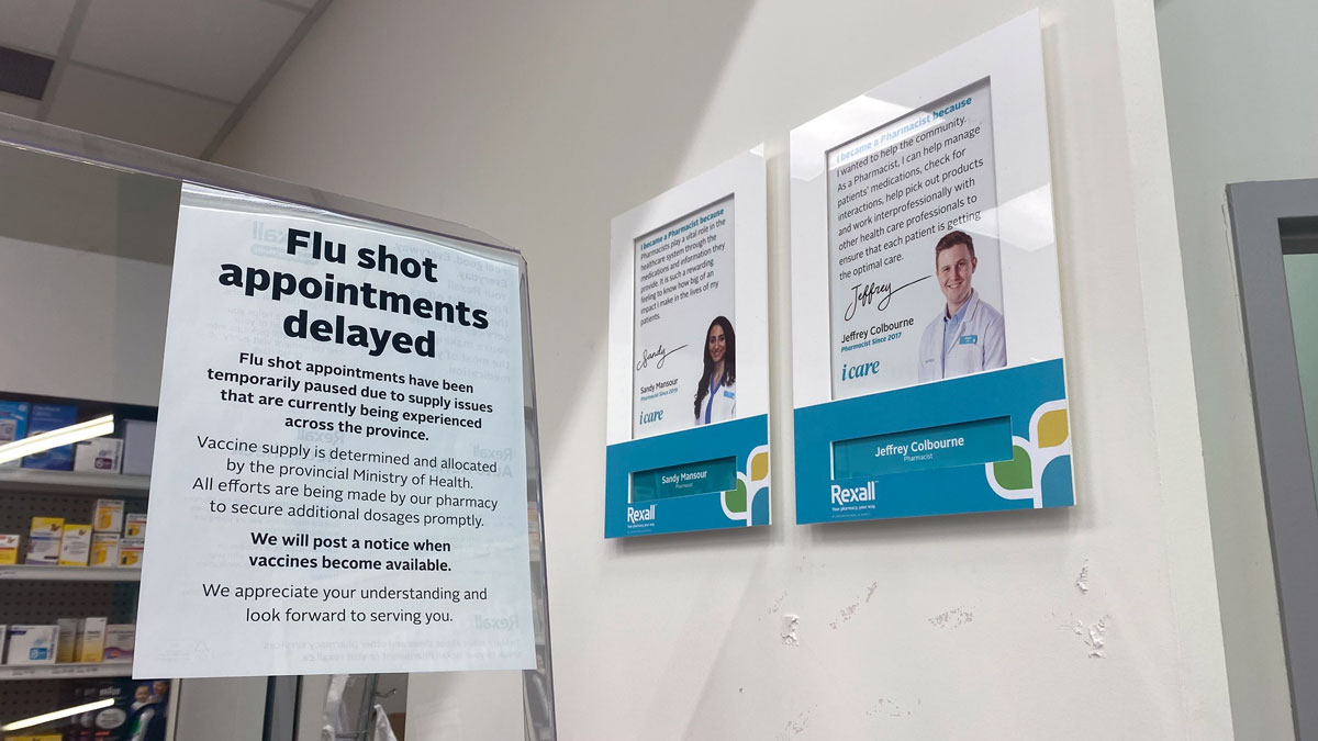 Pharmacy, clinic supplies shrink as demand for seasonal flu shot soars across Ontario