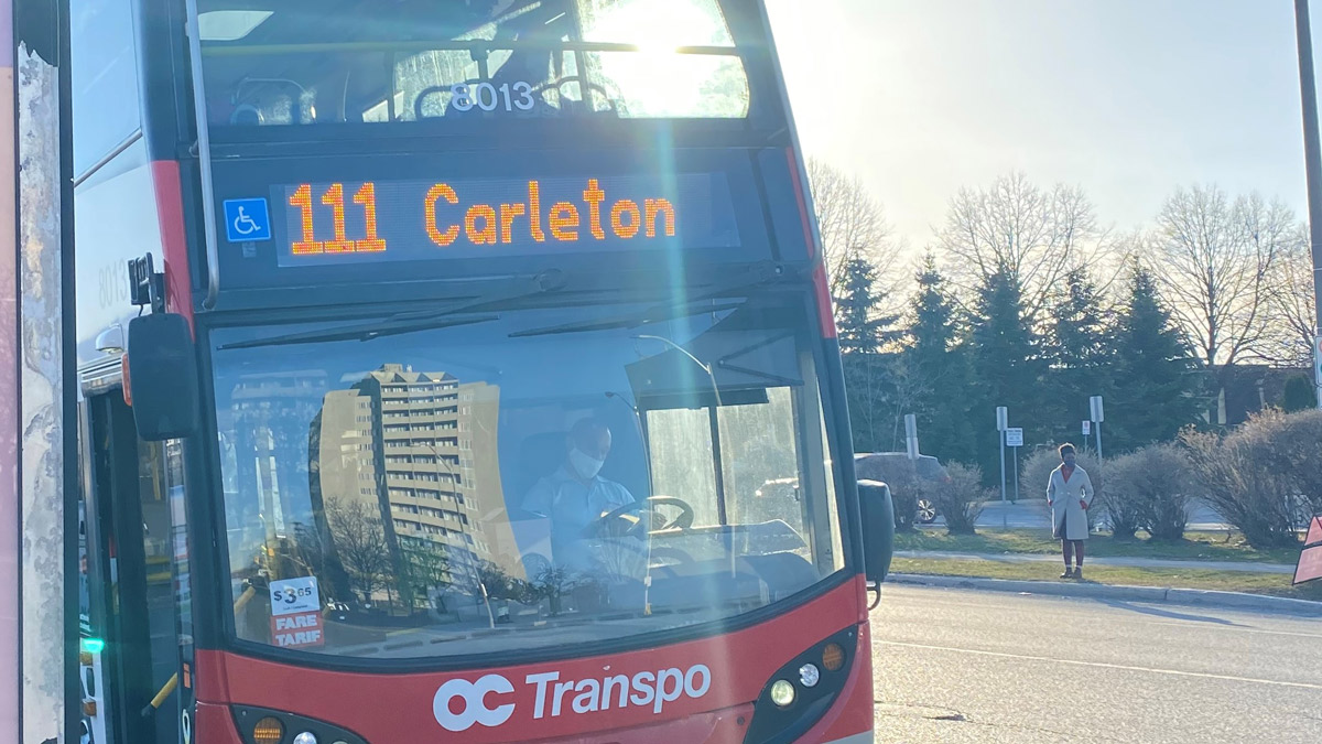 Route 111 is considered a “frequent route” by OC Transpo but is one of the routes that will become less frequent once changes come into effect in June. [Photo © Miranda Caley]