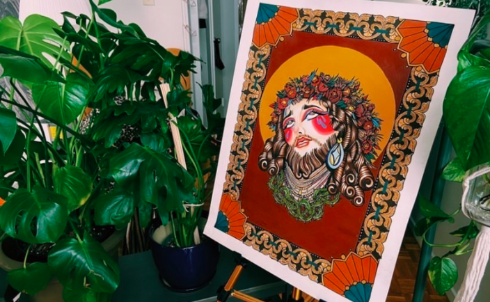 New to Ottawa, artist makes mark with painting of a drag queen Jesus
