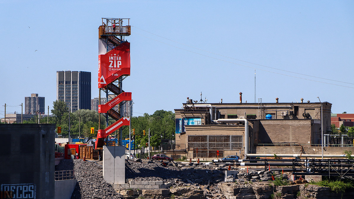 The Interzip Rogers tower is pictured on Chaudière Island.