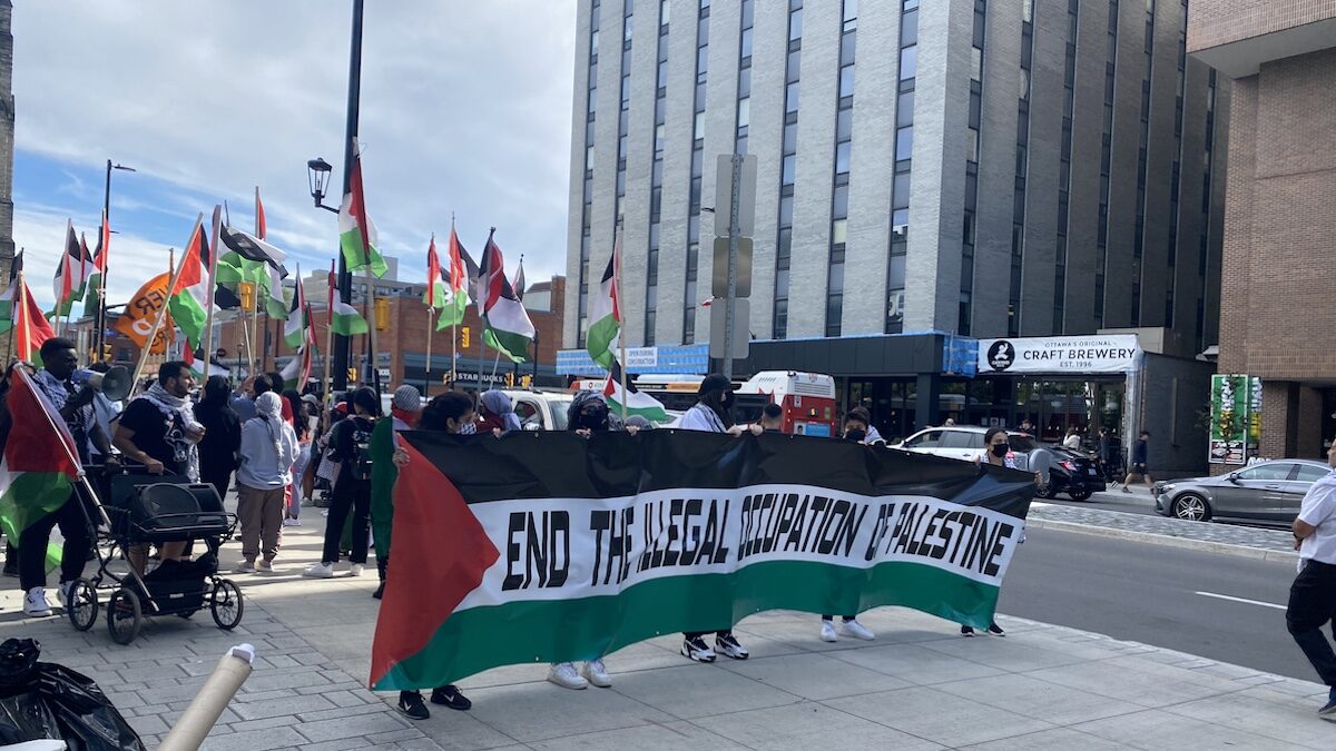 Pro-Palestine protesters who gathered in Ottawa Sept. 18 to push demands even after status quo federal election