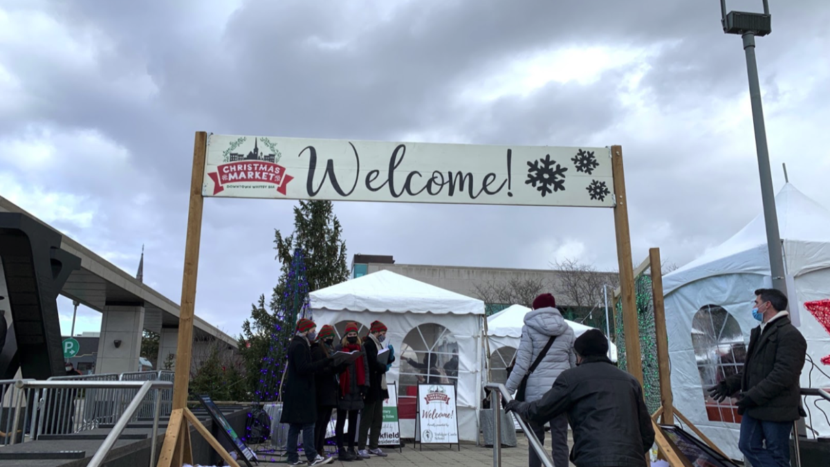 Sweet relief Whitby Christmas Market by vendors and visitors