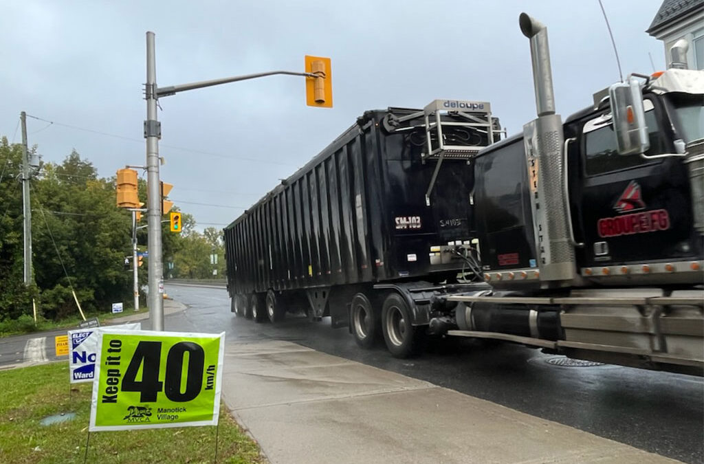 Frustration builds in Manotick as truck traffic safety concerns persist