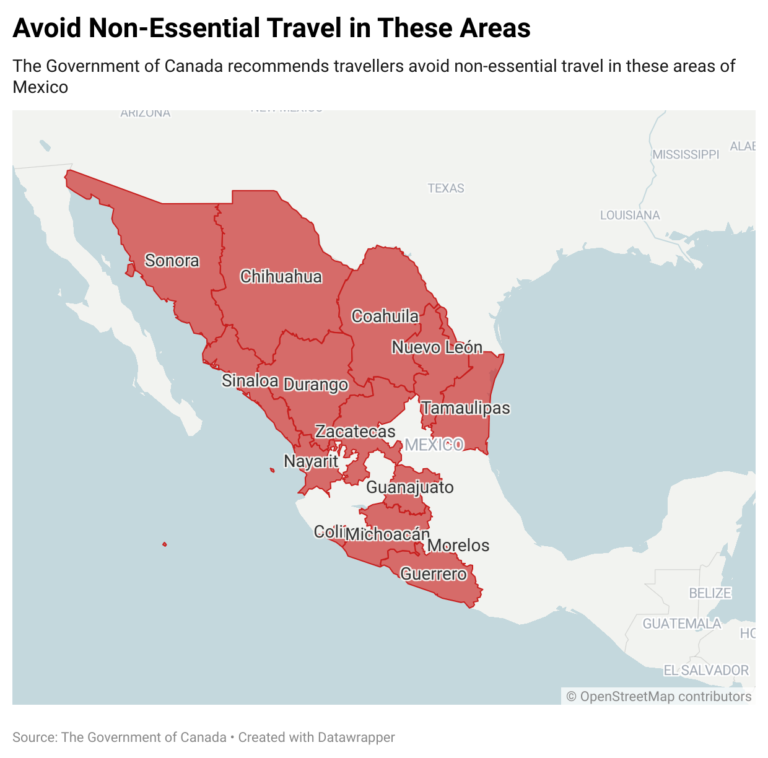 canada travel advisory in mexico