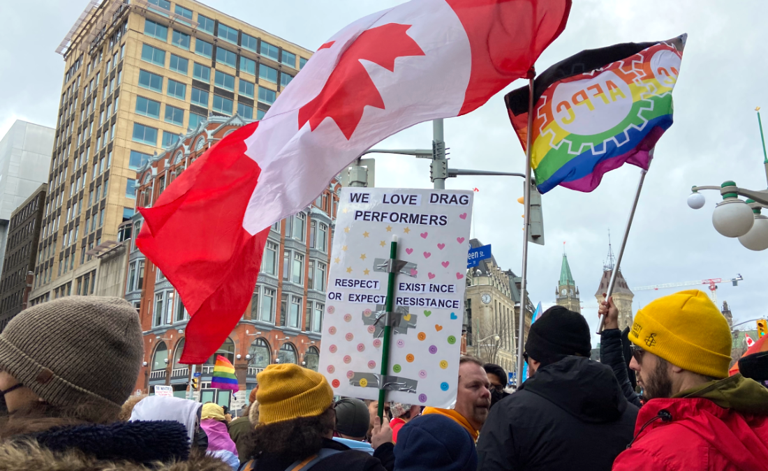 Drag defenders: Supporters of ‘love’ and inclusivity thwart angry protesters at NAC storytime standoff